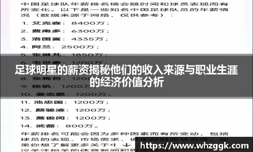 足球明星的薪资揭秘他们的收入来源与职业生涯的经济价值分析